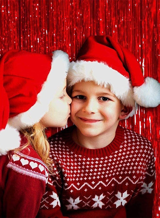 Amscan Apple Red Metallic Curtain 8x3feet - Image 3