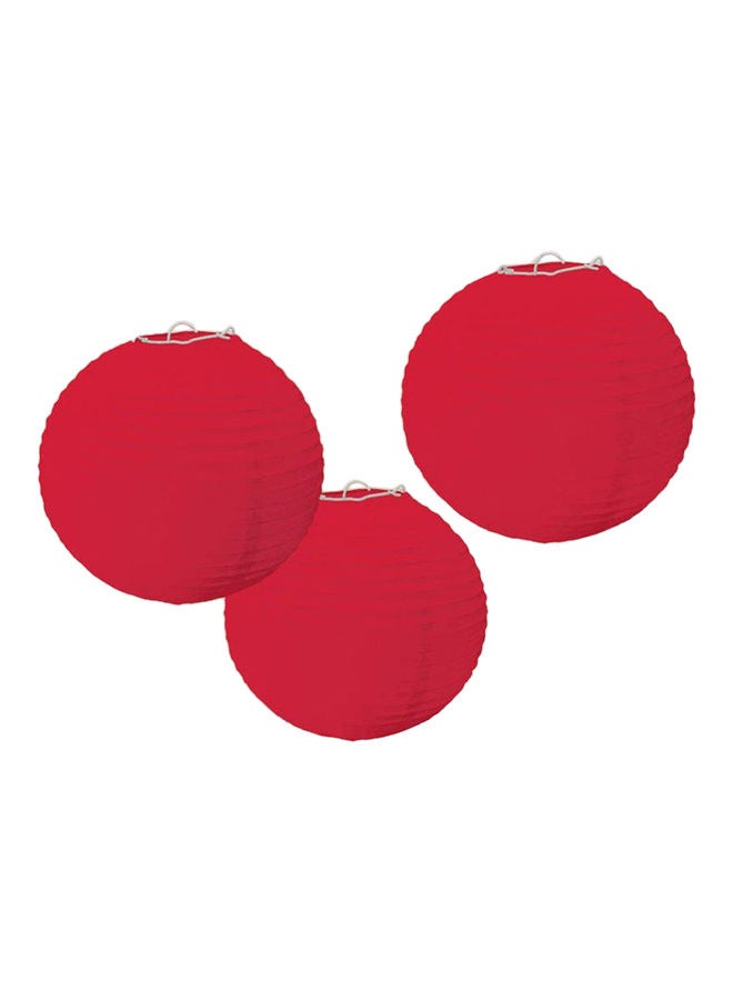 أمسكان طقم فوانيس ورقية مستديرة مكون من 3 قطع 9.5بوصة - Image 1