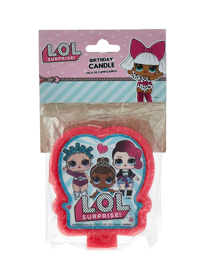 أمسكان طقم شمع لعيد الميلاد بنمط مطبوع بعبارة "Lol Surprise" 6.6x6.09سم - Image 1