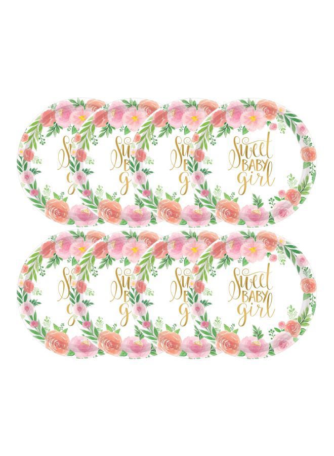 Amscan 8-Piece Printed Paper Plates 17.78x17.78x10.16cm - Image 1