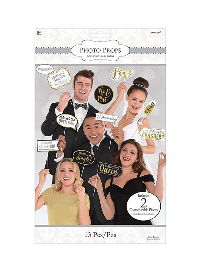 Amscan 13-Piece Wedding Photo Props - Image 1