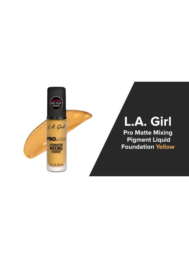 LA Girl - Pro Matte Mixing Pigment Liquid Foundation Yellow - Image 1