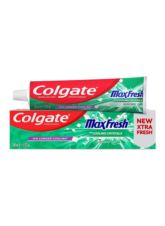 Max Fresh Cooling Crystals Clean Mint Gel Toothpaste White 100ml