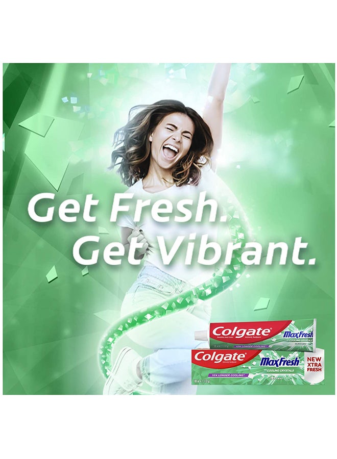 Max Fresh Cooling Crystals Clean Mint Gel Toothpaste White 100ml