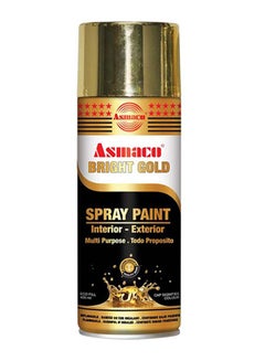 Asmaco Quick Drying Smooth Finish Premium Quality Durable High-Gloss Interior And Exterior Spray Paint Bright Gold 400ml 
