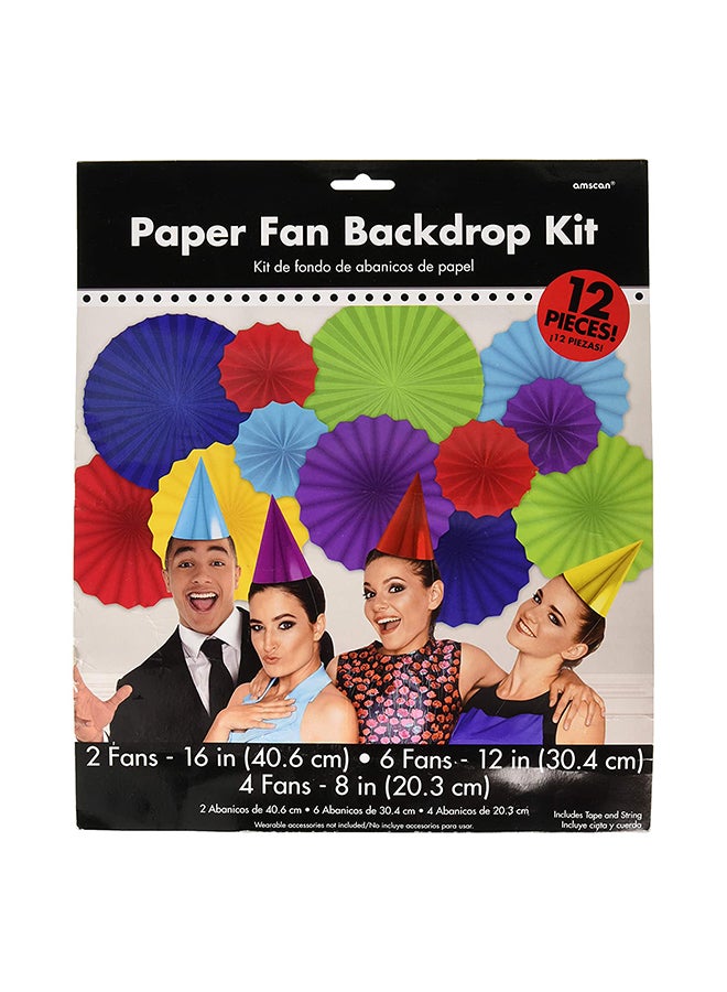 Amscan Photobooth Paper Fan Decorating Kit 34.3x29.7x12.4cm - Image 1