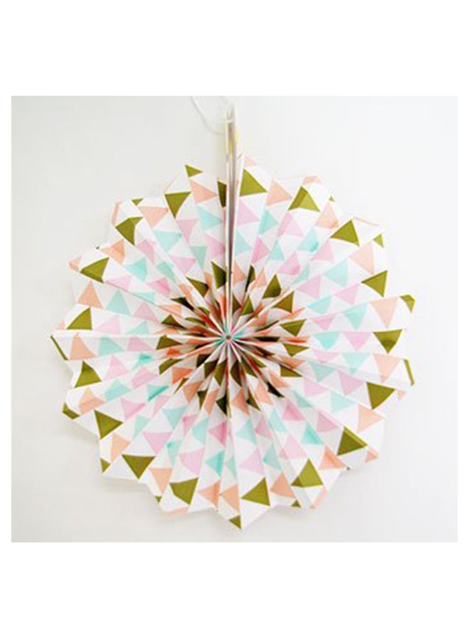 Amscan 4 Piece Patel Foil Hot Stamped Paper Fans 31.8x18.3x6.9cm - Image 3