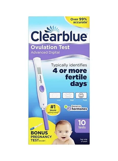 Advanced Digital Ovulation Tests With Bonus Pregnancy Test (10 + 1 Test)