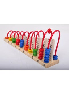 fashionhome Wooden Child Abacus Counting Beads Maths Learning Educational Toy  - Image 3