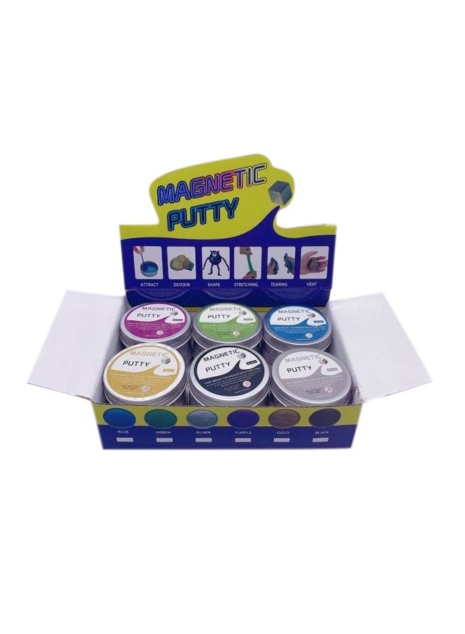 fashionhome Magnetic Mud Modeling Clay Hand Putty Slim Play Dough Rubber For Kids Adult Soothing Stress Toy 7cm  - Image 1