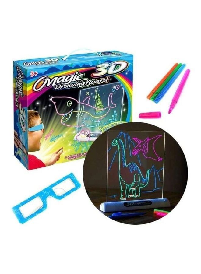 فاشون هوم لوح مغناطيسي للرسم الإبداعي مع قلم ونظارة ثلاثية الأبعاد للأطفال - Image 1