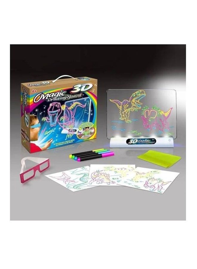 فاشون هوم لوح مغناطيسي للرسم الإبداعي مع قلم ونظارة ثلاثية الأبعاد للأطفال - Image 2