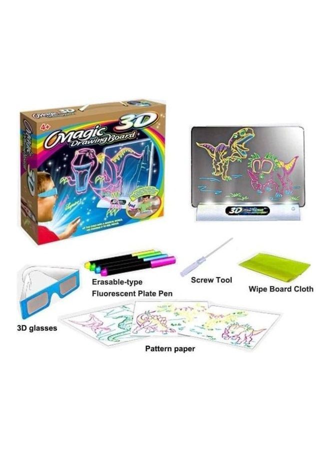 فاشون هوم لوح مغناطيسي للرسم الإبداعي مع قلم ونظارة ثلاثية الأبعاد للأطفال - Image 3