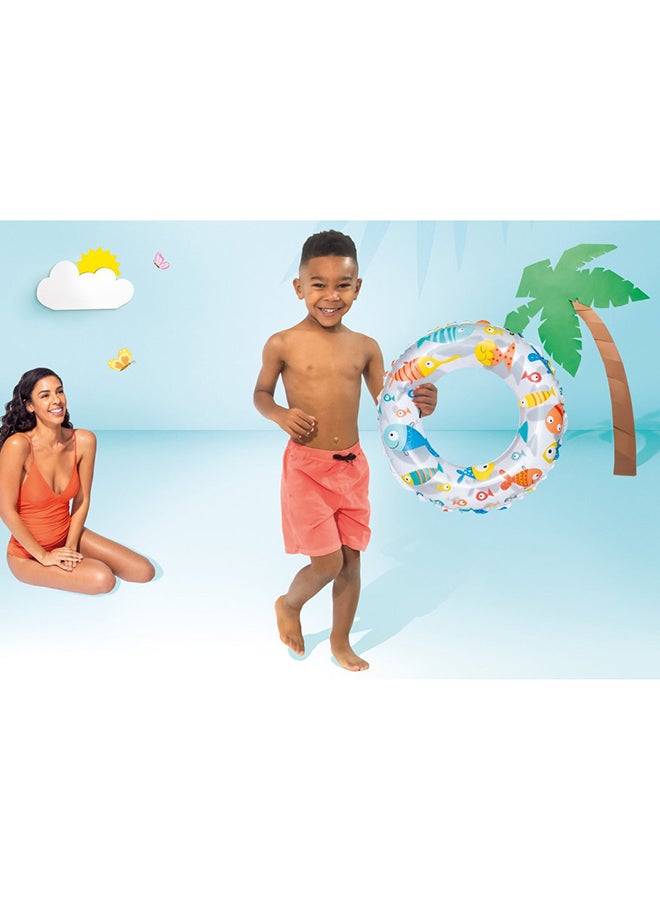 INTEX - Lively Print Inflatable Swim Rings - Assortment 51cm - Image 1