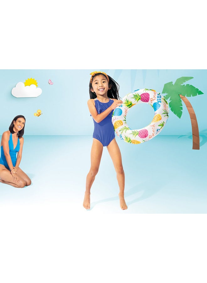 INTEX - Lively Print Inflatable Swim Rings - Assortment 51cm - Image 1