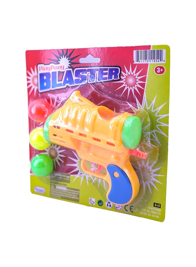 Ping Pong Toy Blaster Gun Play Set On Blister Card With BallS Assorted