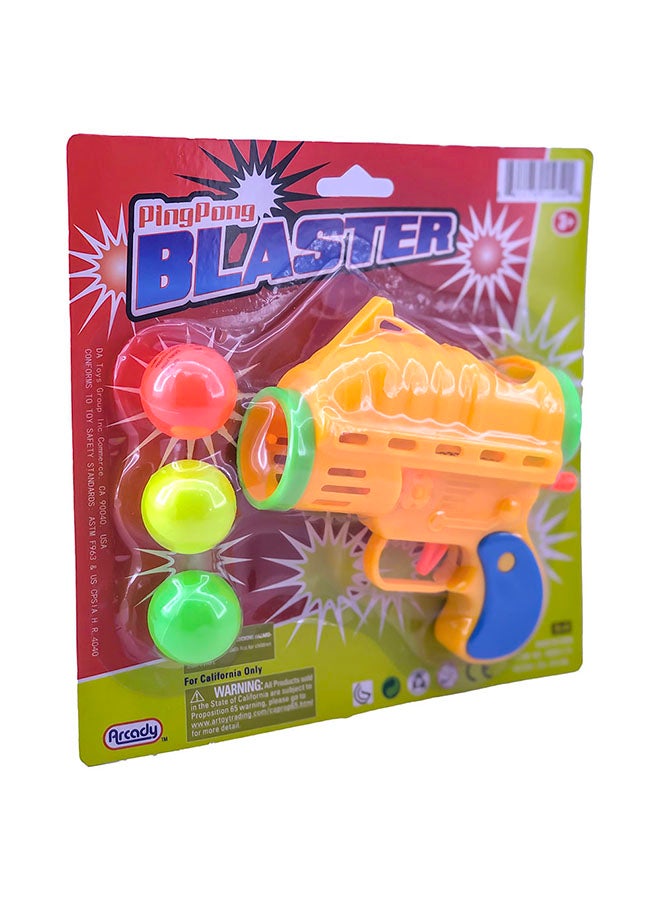 Ping Pong Toy Blaster Gun Play Set On Blister Card With BallS Assorted