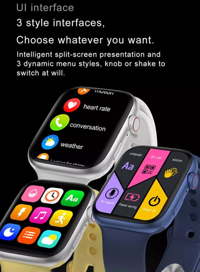 FK99 Plus Smartwatch With Wireless Charging And Extra Nylon Strap Silver