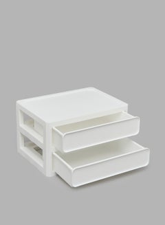 Aila 2-Drawer Storage and Makeup Organizer White  - Image 2