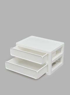 Aila 2-Drawer Storage and Makeup Organizer White  - Image 4