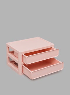 Aila 2-Drawer Storage and Makeup Organizer Pink  - Image 2