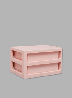 Aila 2-Drawer Storage and Makeup Organizer Pink  - Image 3
