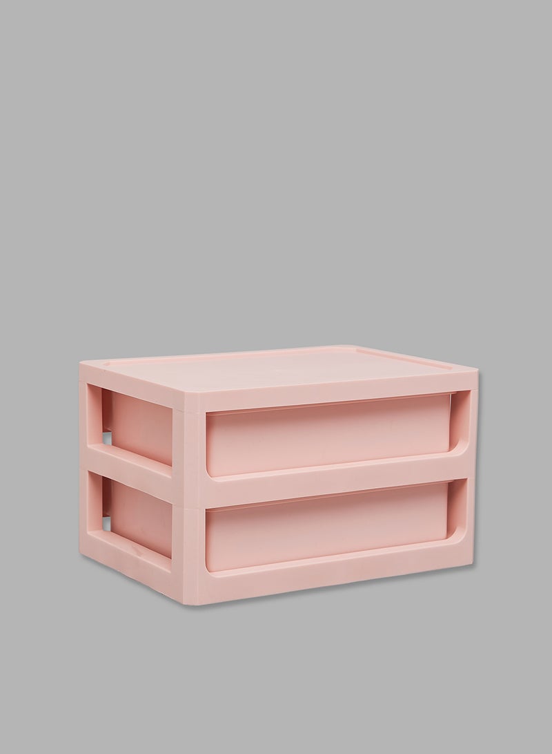 Aila 2-Drawer Storage and Makeup Organizer Pink - Image 3