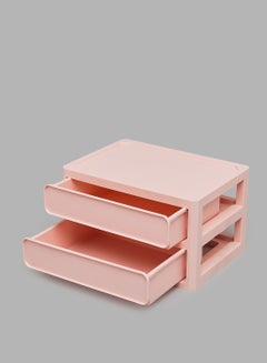 Aila 2-Drawer Storage and Makeup Organizer Pink  - Image 4