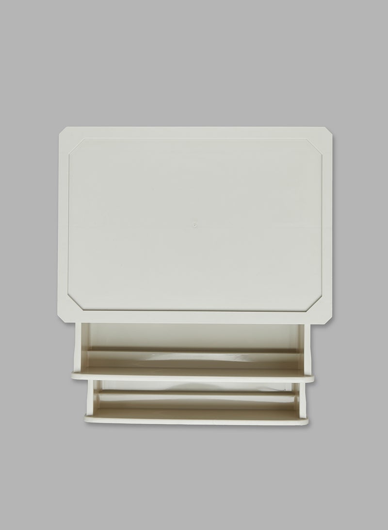 آيلا منظم المكياج مكون من درجين للتخزين رمادي - Image 5