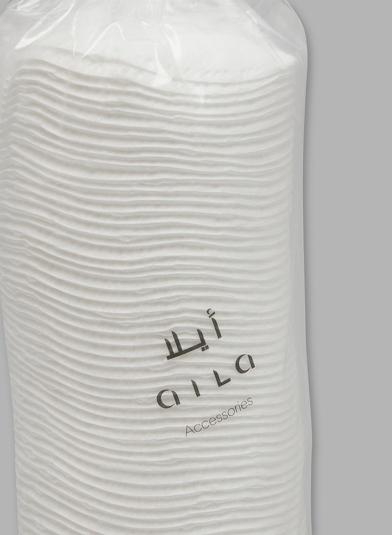 Aila Pure Cotton Pads For Face And Nail Cleaning White 80 Pads 6cm  - Image 4