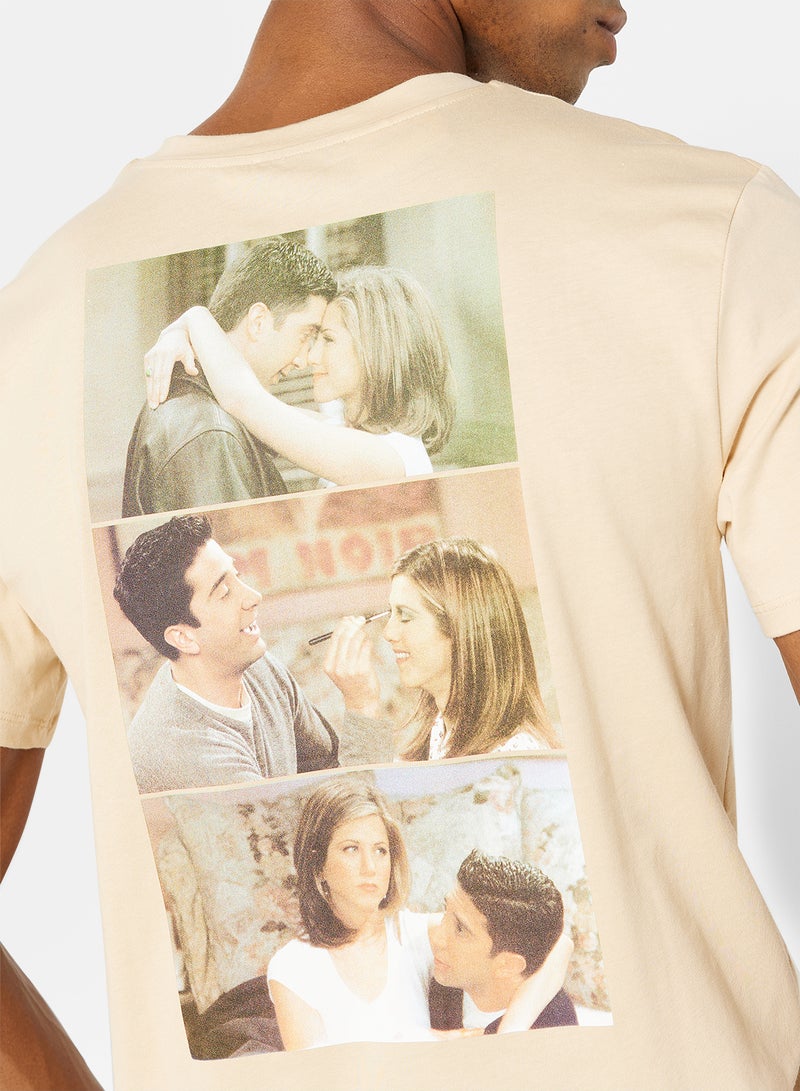 NA-KD - Unisex FRIENDS Graphic T-Shirt Beige - Image 1