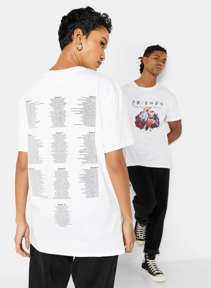 NA-KD Unisex FRIENDS Graphic T-Shirt White