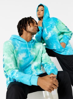 RIP N DIP Unisex Save the World Embroidered Hoodie Blue  - Image 1