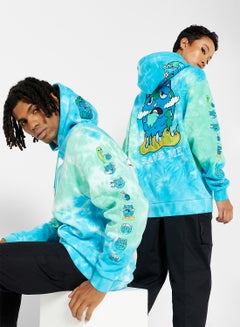 RIP N DIP Unisex Save the World Embroidered Hoodie Blue  - Image 2