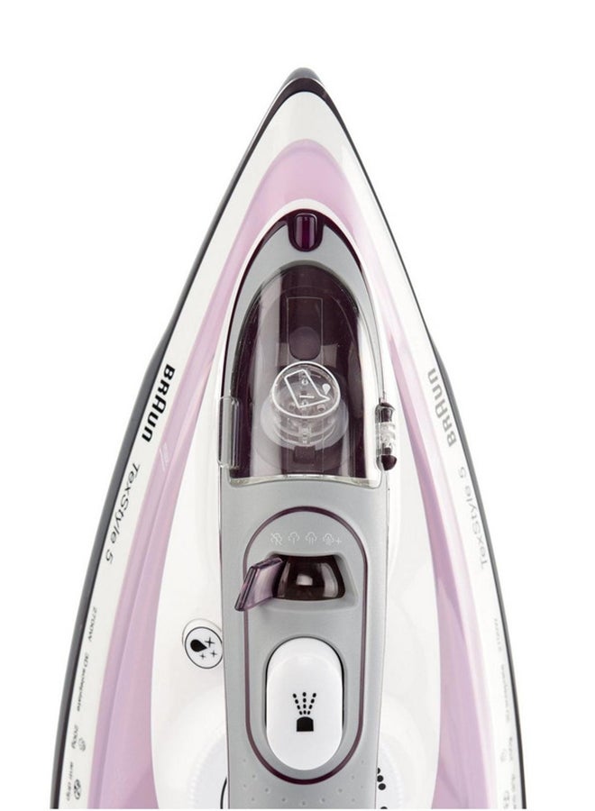 BRAUN Steam Iron, Super Ceramic Soleplate, 200g Steam Shot per Minute, Auto Off, Anti Drip, Self Clean, Water Spray, 300 ml 2700 W SI5037VI White/Violet  - Image 2