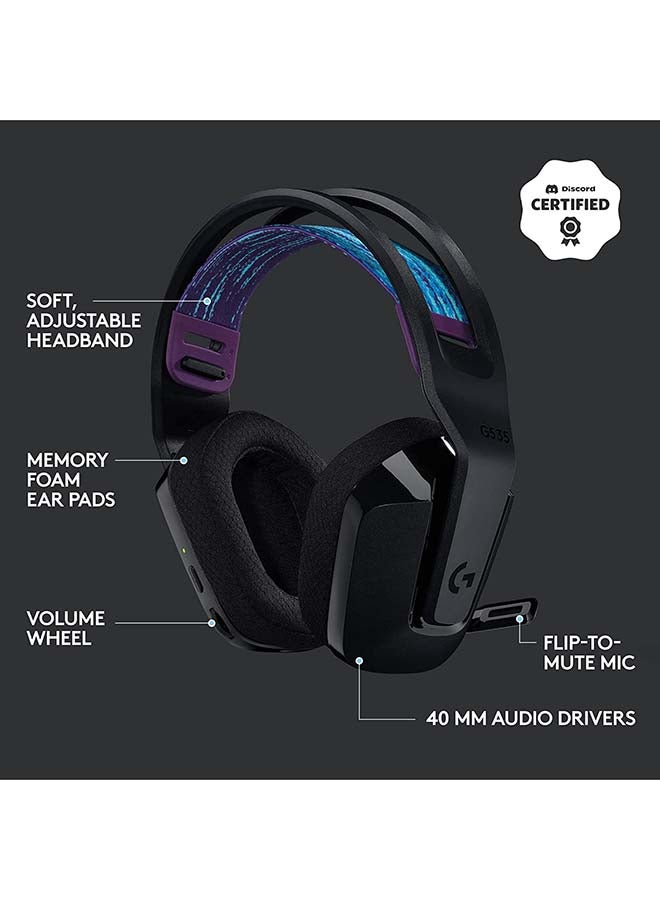 Logitech - G535 Lightspeed Wireless Gaming Headset - Black - Image 1