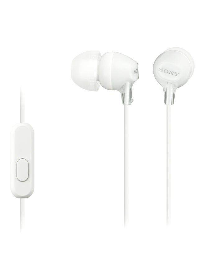 Sony - MDR-EX15AP In-ear Wired Headphones with Mic and Line Control White - Image 1