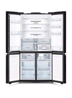 HITACHI 720L Gross Side by Side 4 Door Premium Refrigerator,10 Year Warranty on Inverter Compressor, French Door Fridge Dual Fan Cooling, Automatic Ice Maker-Quick Freezing-1 Year Warranty RWB720VUK0GBK Black  - Image 2