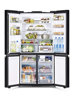HITACHI 720L Gross Side by Side 4 Door Premium Refrigerator,10 Year Warranty on Inverter Compressor, French Door Fridge Dual Fan Cooling, Automatic Ice Maker-Quick Freezing-1 Year Warranty RWB720VUK0GBK Black  - Image 3
