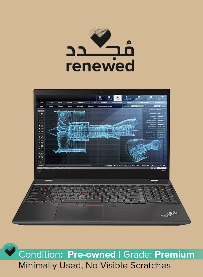 Lenovo - Renewed - Thinkpad P52s Workstation Gaming Laptop With 15.6-Inch Touchscreen Display,Intel Core i7 Processor/8th Gen/16GB RAM/512GB SSD/4GB Nvidia Quadro P500 Graphics Black English Black English Black - Image 1