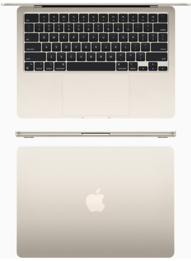 Apple - MacBook Air MLY13 13-Inch Display: Apple M2 chip with 8-core CPU and 8-core GPU, 256GB SSD, English Arabic Keyboard Starlight - Image 1