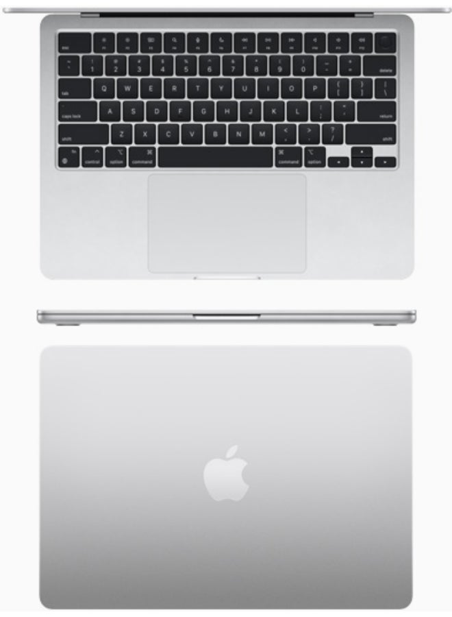 شاشة MacBook Air MLY03 مقاس 13 بوصة: شريحة Apple M2 مع وحدة معالجة مركزية 8 نواة ووحدة معالجة رسومات 10 نواة، ولوحة مفاتيح باللغة الإنجليزية سعة 512 جيجابايت - v1655201587/N53330851A_3