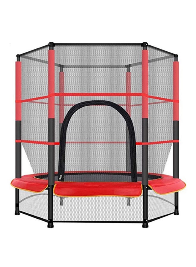 5.5 Feet Trampoline With Safe Enclose 140x140x160cm  - Image 1