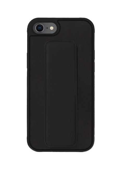 Protective Case Cover with Finger Grip Stand for Apple iPhone SE (2020/2022) 4.7 inch Black