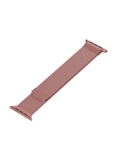 MARGOUN Stainless Steel Milanese Loop Mesh Band for Apple Watch 7/6/SE/5/4/3/2/1 42mm/44mm/45mm Rose Pink  - Image 4