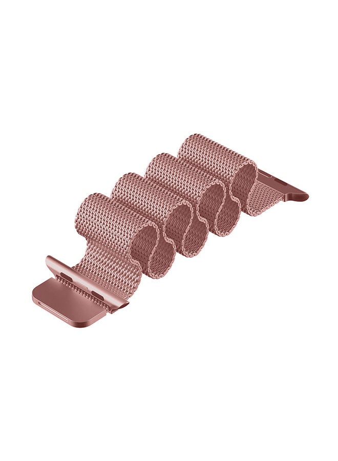 MARGOUN - Stainless Steel Milanese Loop Mesh Band for Apple Watch 7/6/SE/5/4/3/2/1 42mm/44mm/45mm Rose Pink - Image 1