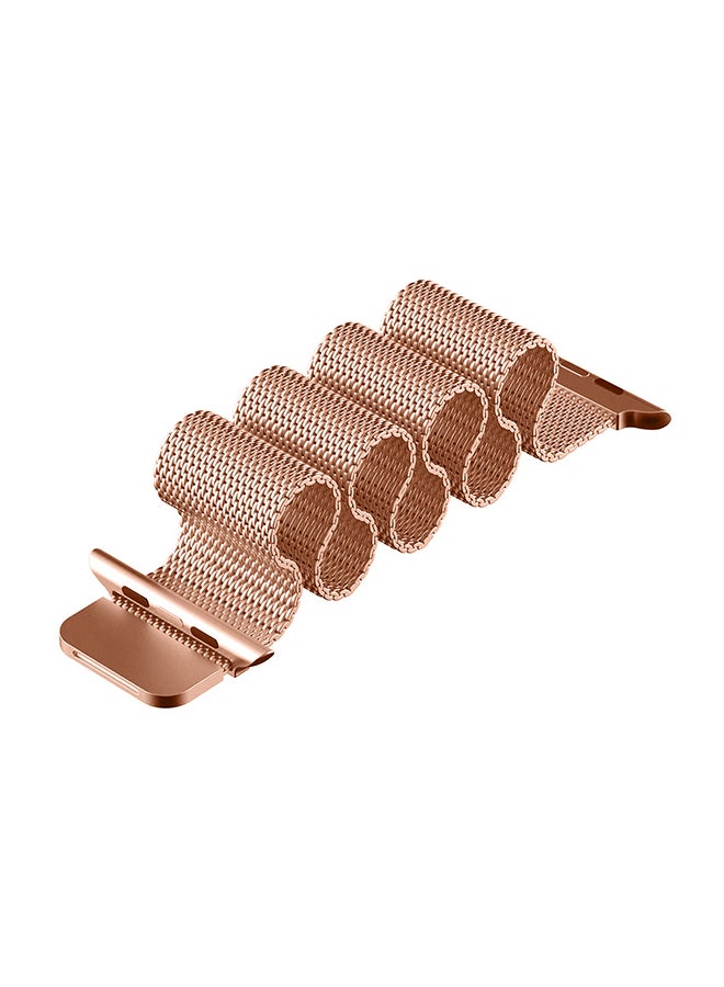 MARGOUN - Stainless Steel Milanese Loop Mesh Band for Apple Watch 7/6/SE/5/4/3/2/1 42mm/44mm/45mm Rose Gold - Image 1