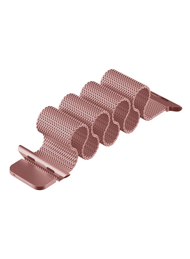 MARGOUN - Stainless Steel Milanese Loop Mesh Band for Apple Watch 7/6/SE/5/4/3/2/1 38mm/40mm/41mm Rose Pink - Image 1
