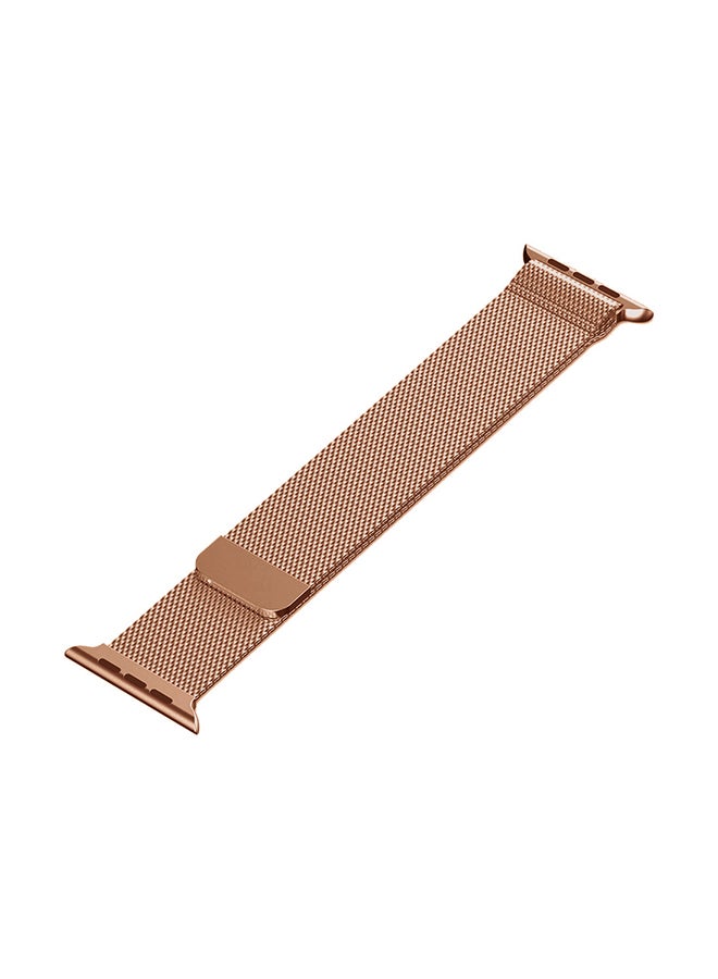 MARGOUN - Stainless Steel Milanese Loop Mesh Band for Apple Watch 7/6/SE/5/4/3/2/1 38mm/40mm/41mm Rose Gold - Image 1