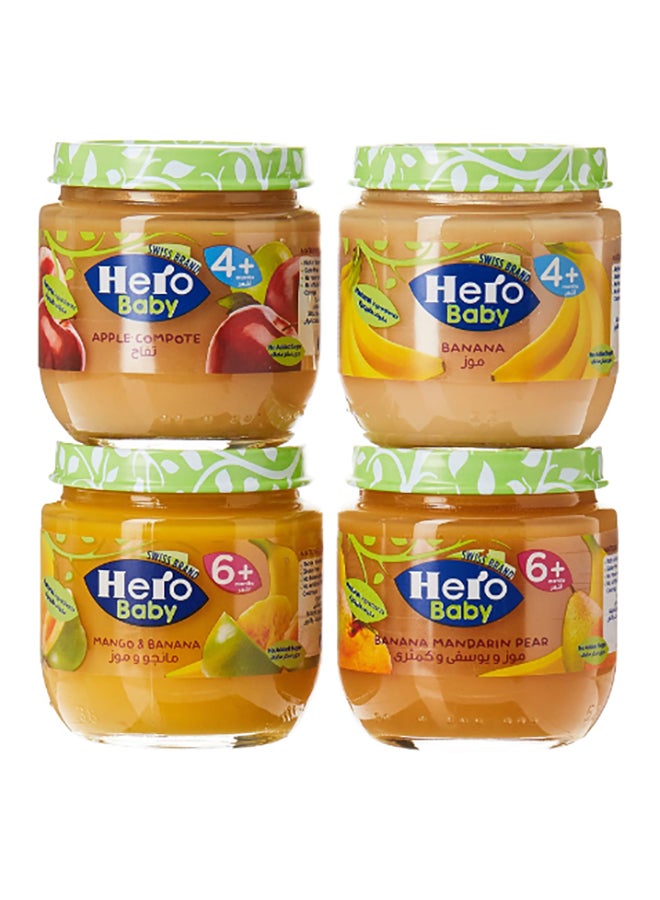 Hero Baby Baby Food Jar Assorted 125grams Pack of 4 
